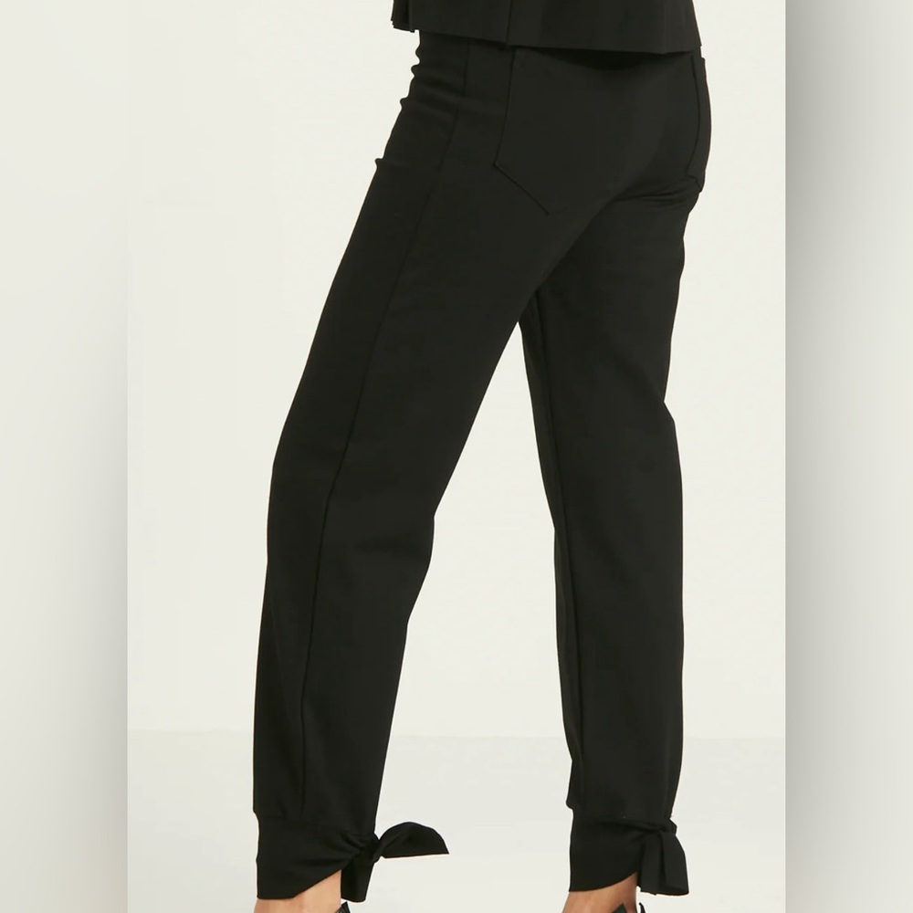 PLANET By LAUREN G Tied Up Scuba Pants Black Travel, Size 1 Small S 4 6 8